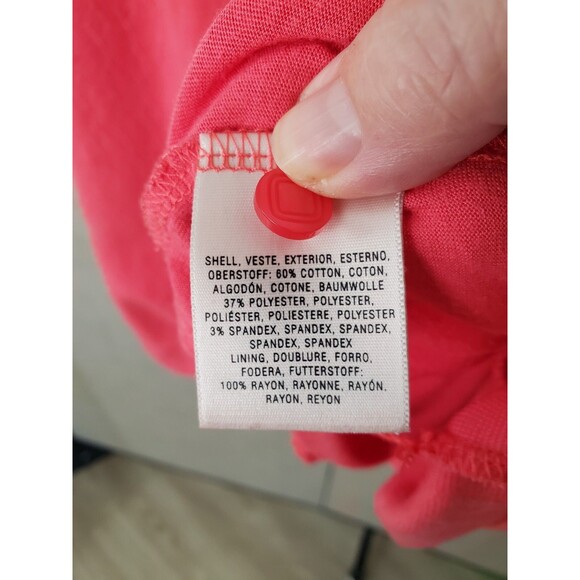 Maeve by Anthropologie Coral Pink Short Sleeve Textured Shift Dress Size Small - Picture 6 of 7